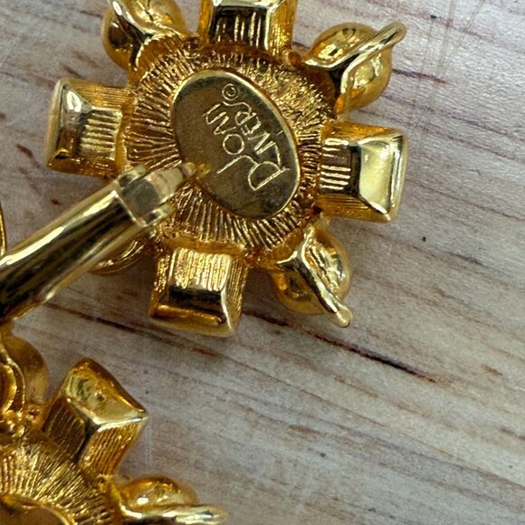 Joan Rivers Vintage Gold-Plated Earrings With Faux Pearl & Pink Crystal Accents - Picture 7 of 9